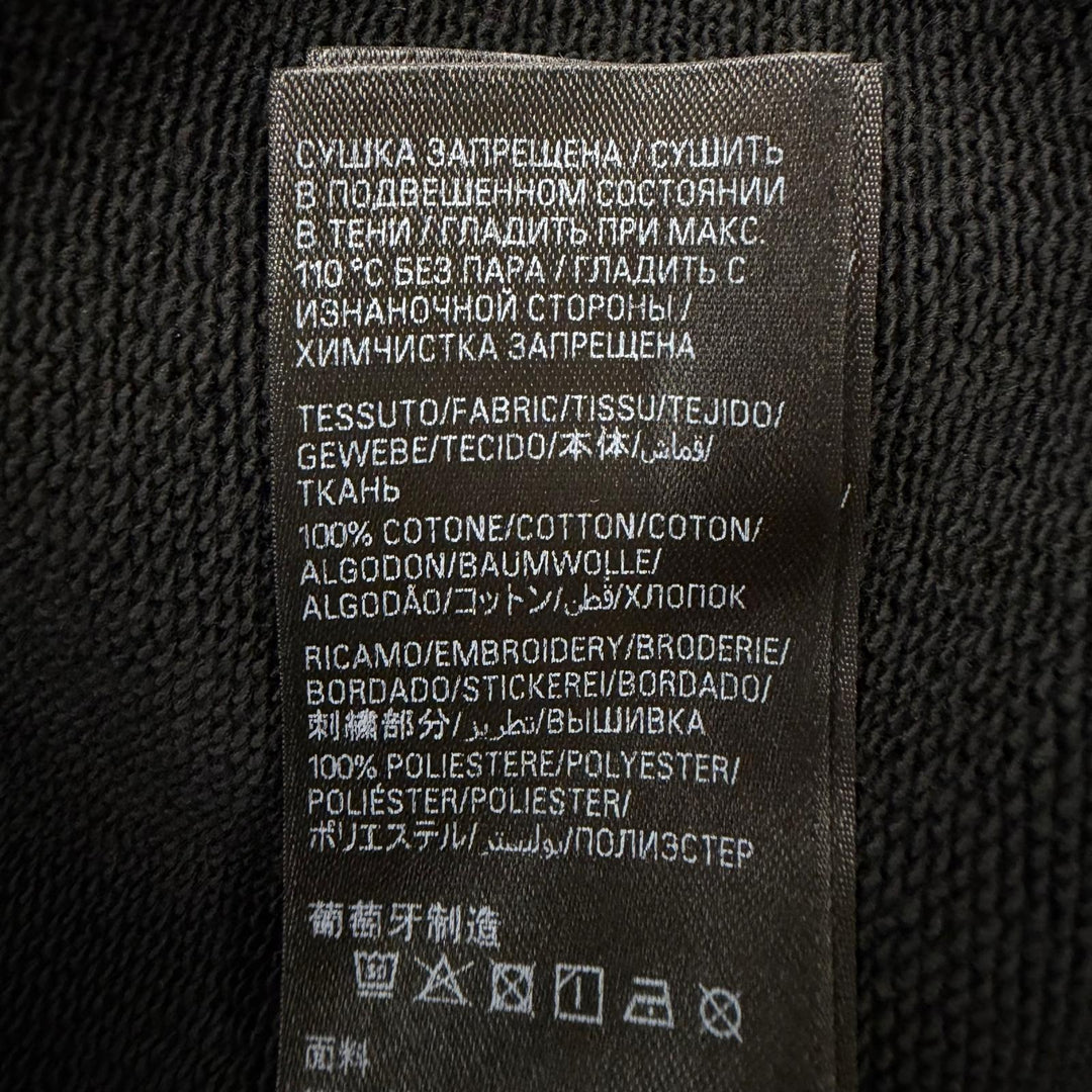 Excellent BALENCIAGA hoodie black cotton mens L 767877