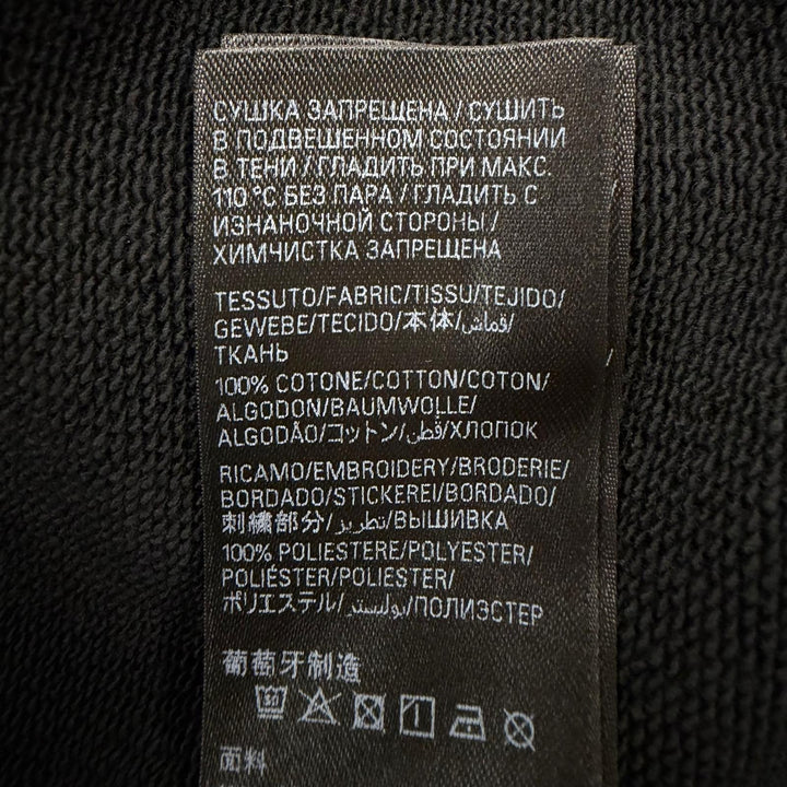 Excellent BALENCIAGA hoodie black cotton mens L 767877