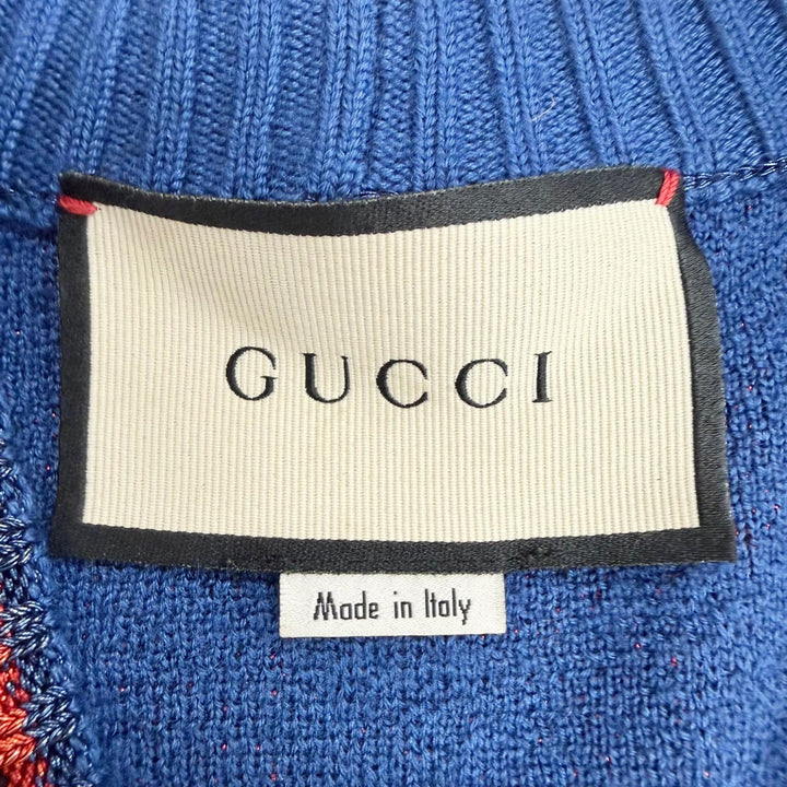 Excellent GUCCI cardigan Interlocking G Button Lame V-Neck XS 478730 X5Z75