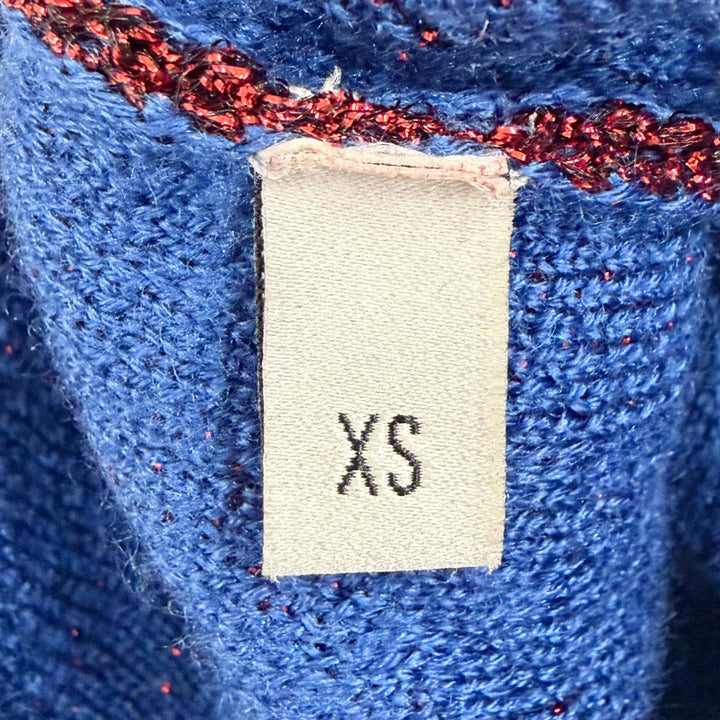 Excellent GUCCI cardigan Interlocking G Button Lame V-Neck XS 478730 X5Z75