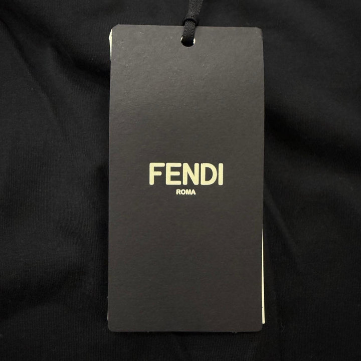 Pristine FENDI Best Pecan Stripe FF Logo Zip Terry Cloth Brown cotton