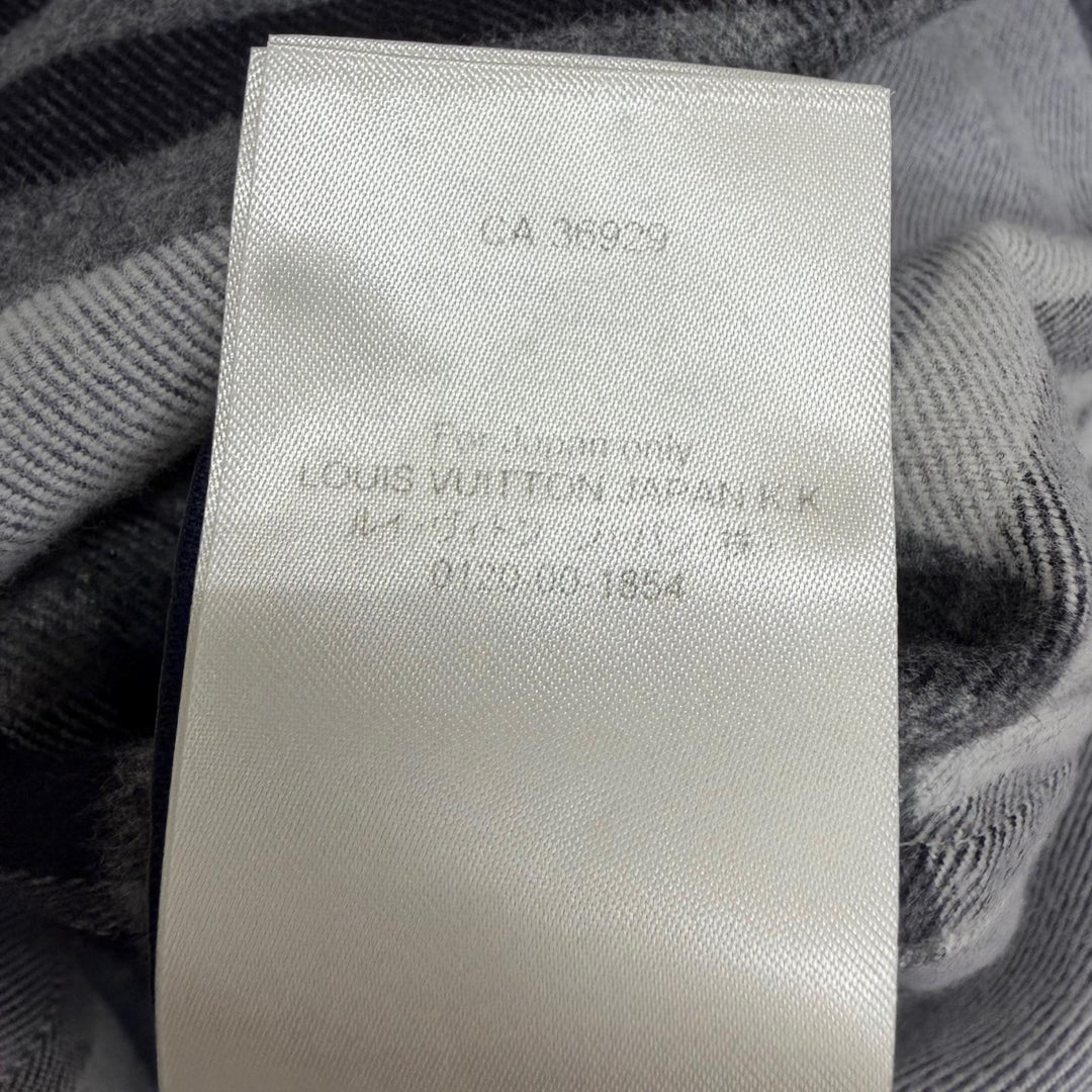Great LOUIS VUITTON Long sleeve shirt check long sleeve gray cotton