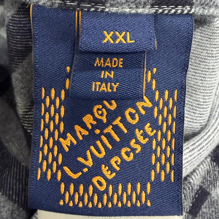 Great LOUIS VUITTON Long sleeve shirt check long sleeve gray cotton