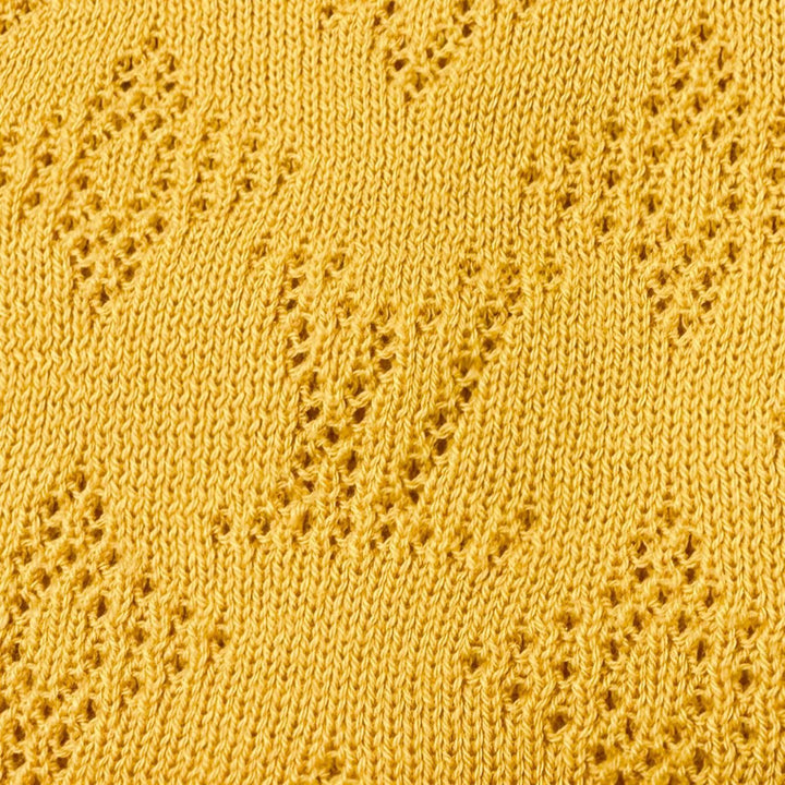 Excellent LOUIS VUITTON sweater Perforated Monogram Long Sleeve Knit yellow S