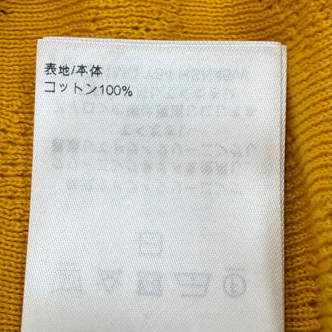 Excellent LOUIS VUITTON sweater Perforated Monogram Long Sleeve Knit yellow S