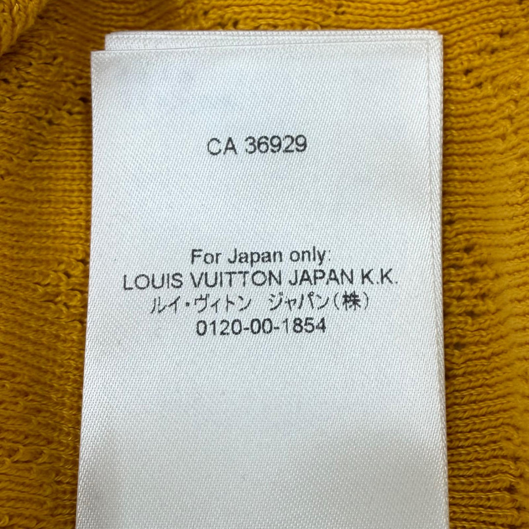 Excellent LOUIS VUITTON sweater Perforated Monogram Long Sleeve Knit yellow S