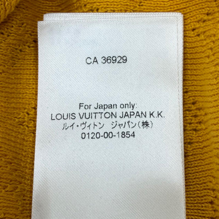 Excellent LOUIS VUITTON sweater Perforated Monogram Long Sleeve Knit yellow S