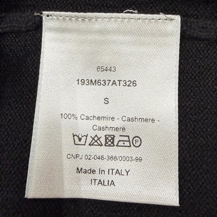 Pristine DIOR KENNY SCHARF sweater Logo embroidered knit cashmere S 193M637AT326