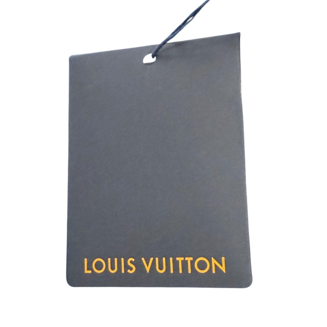 Excellent LOUIS VUITTON knit Leather monogram patch turtleneck sleeveless wool S