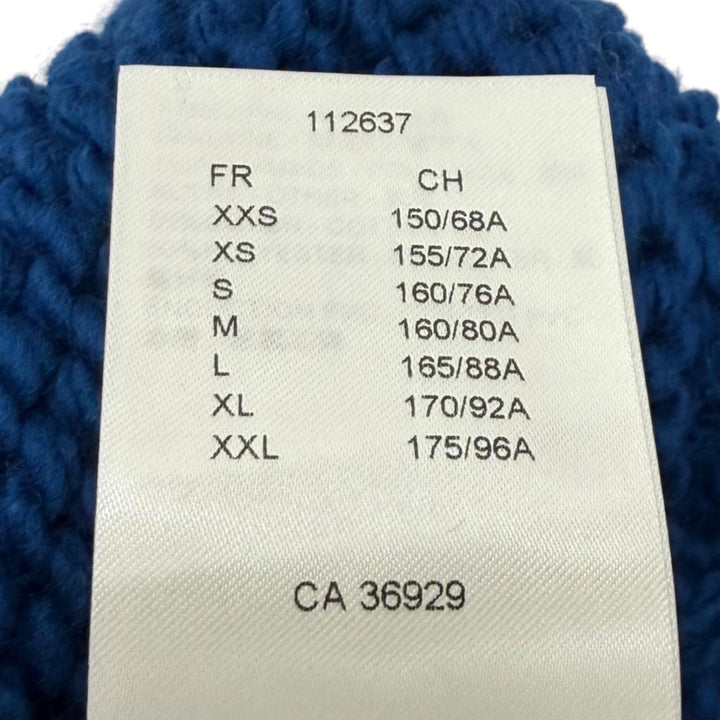 Excellent LOUIS VUITTON knit Leather monogram patch turtleneck sleeveless wool S