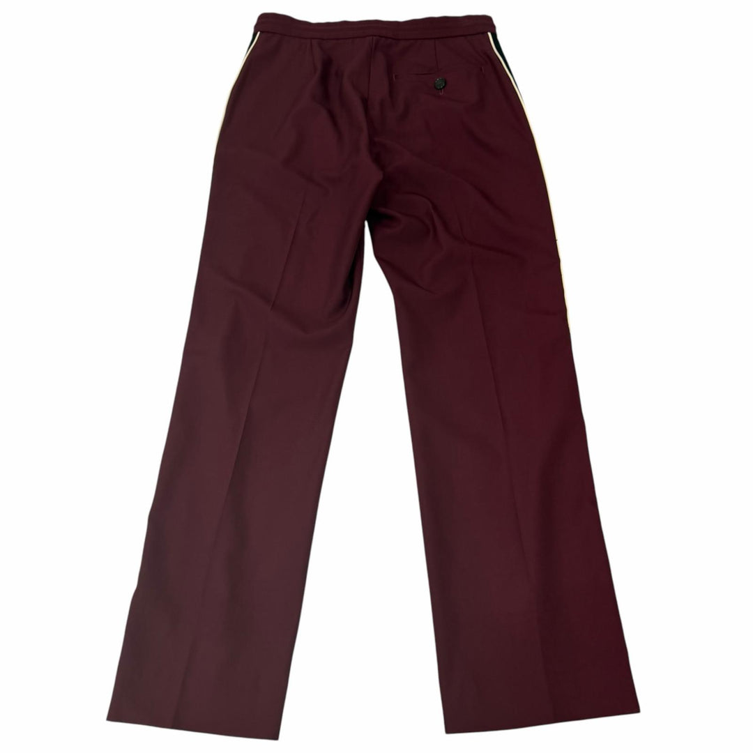 Excellent LOEWE slacks Anagram embroidery side stripe Bordeaux wool mens