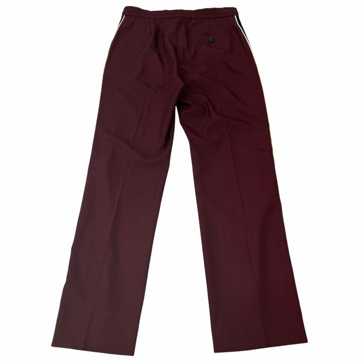 Excellent LOEWE slacks Anagram embroidery side stripe Bordeaux wool mens