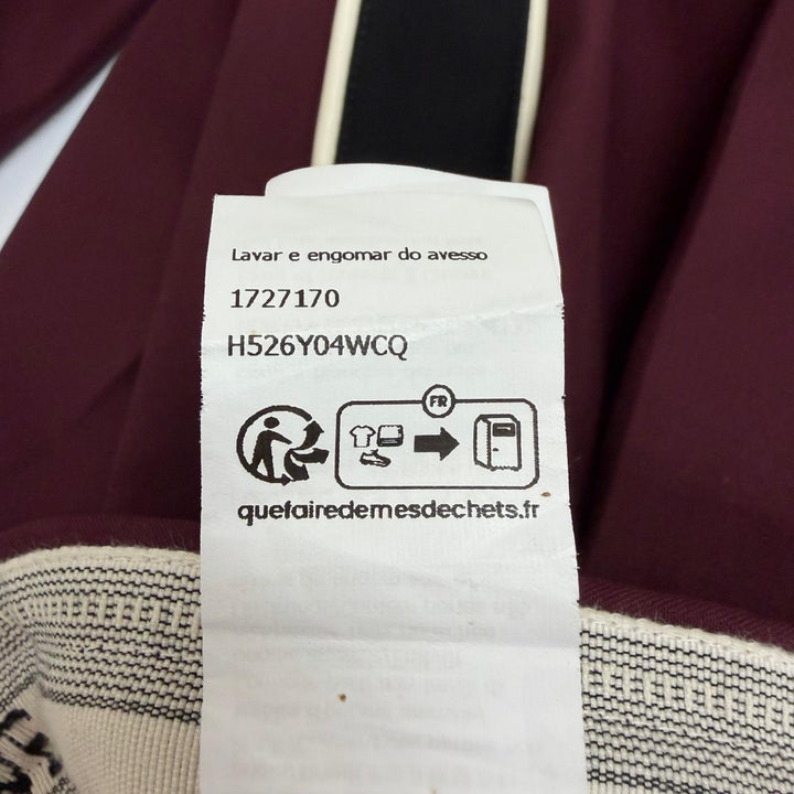 Excellent LOEWE slacks Anagram embroidery side stripe Bordeaux wool mens