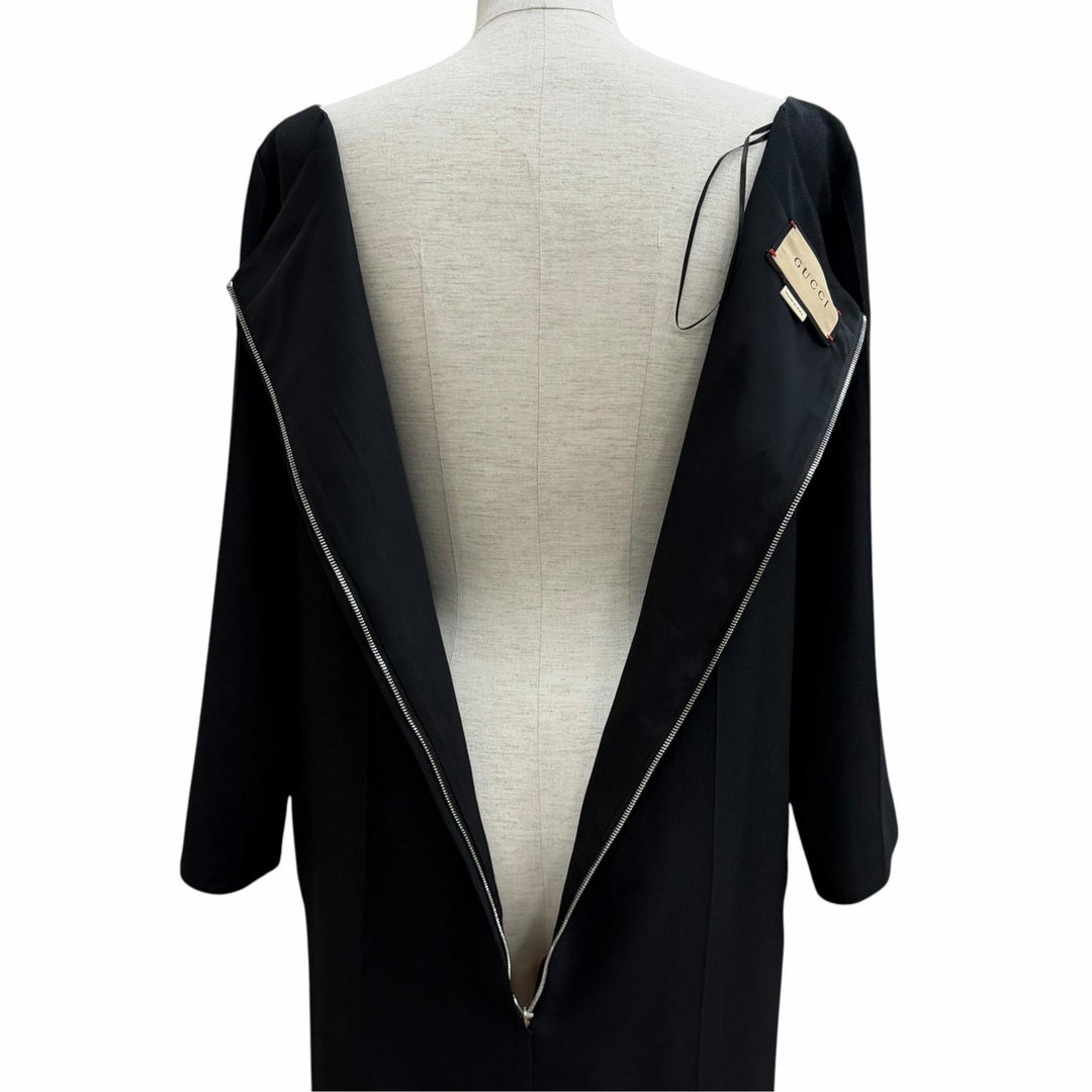 Excellent GUCCI one piece Belted, plain, long-sleeved shirt acetate IT 44 759278