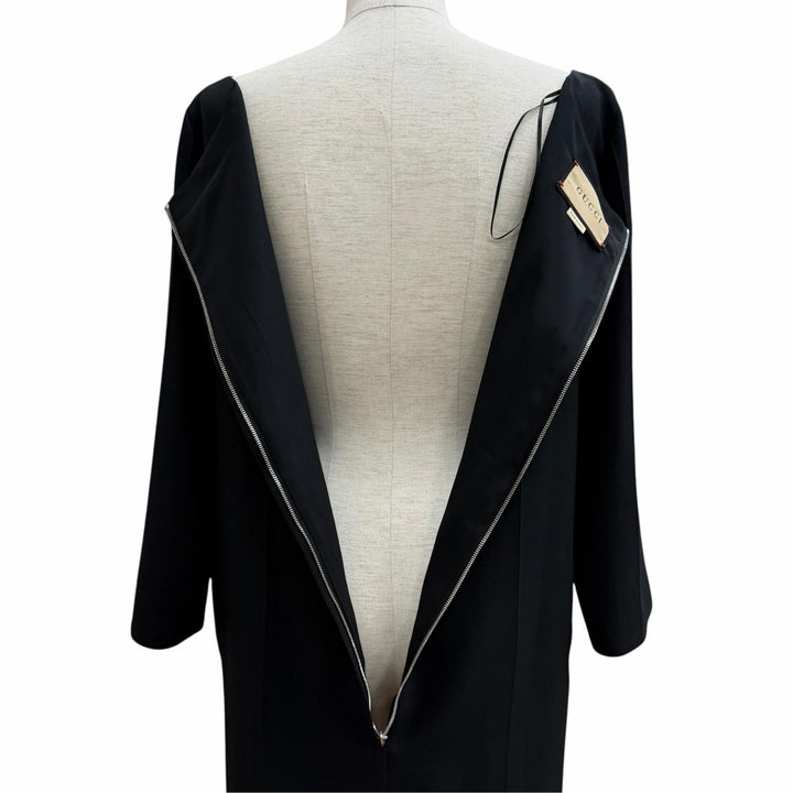 Excellent GUCCI one piece Belted, plain, long-sleeved shirt acetate IT 44 759278