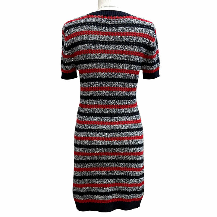 Excellent GUCCI one piece Logo-emblazoned striped crochet knit top XS 835988