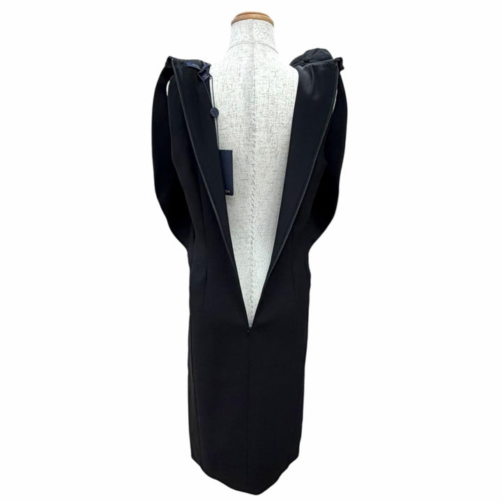 Pristine LOUIS VUITTON one piece Front design sleeveless black silk Women FR 36