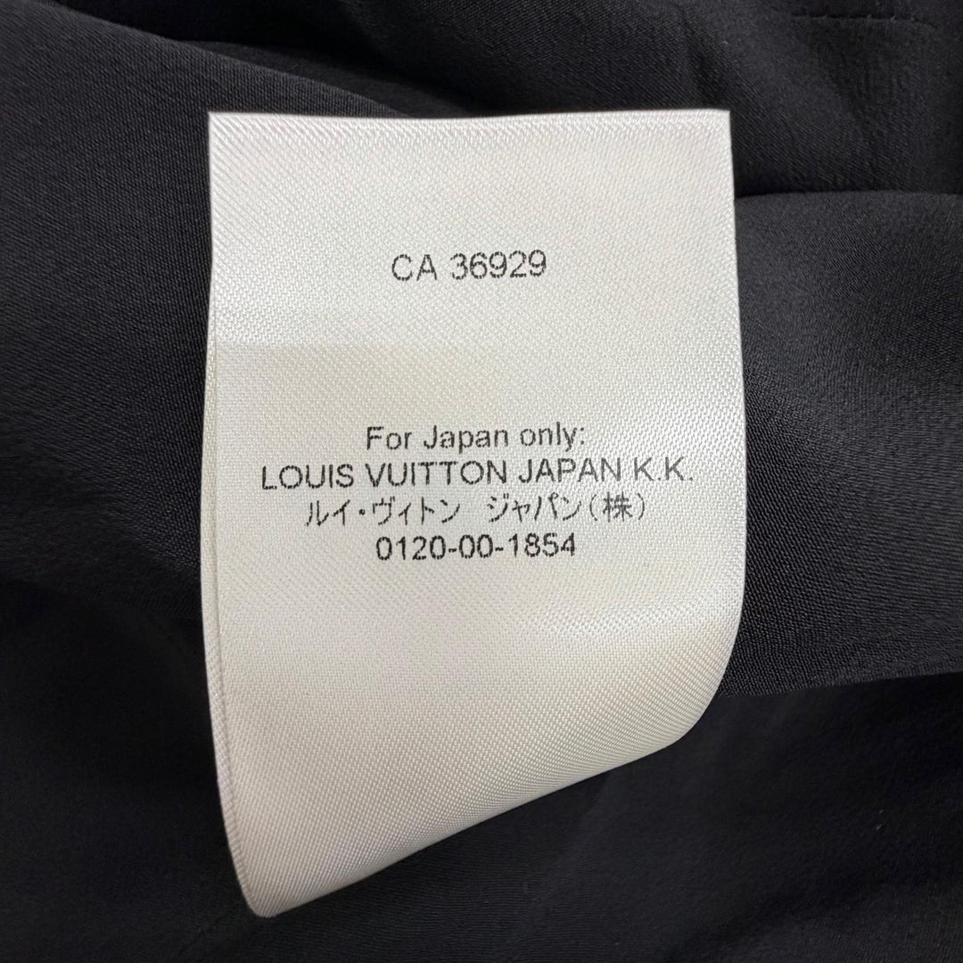 Pristine LOUIS VUITTON one piece Front design sleeveless black silk Women FR 36