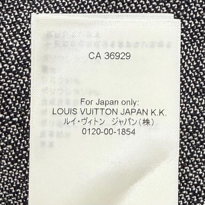 Pristine LOUIS VUITTON one piece Monogram ZIP Leather gray wool Women 34
