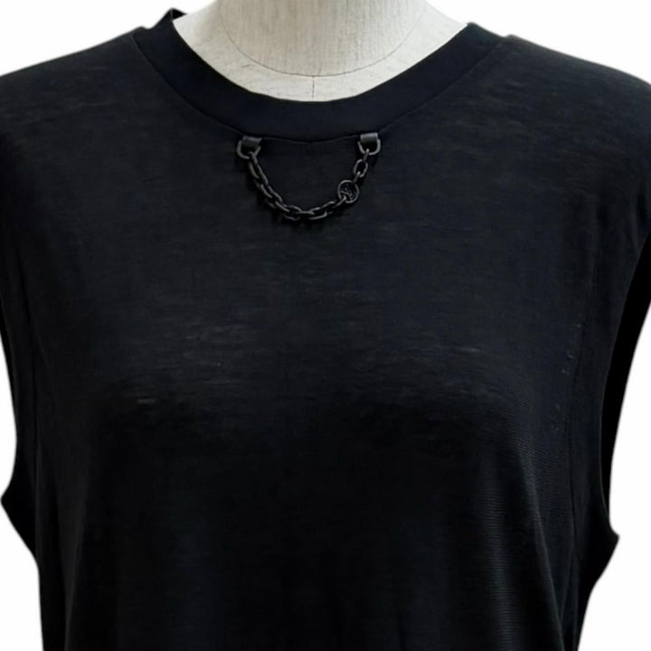 Pristine LOUIS VUITTON one piece LV logo chain embellished Rayon XS