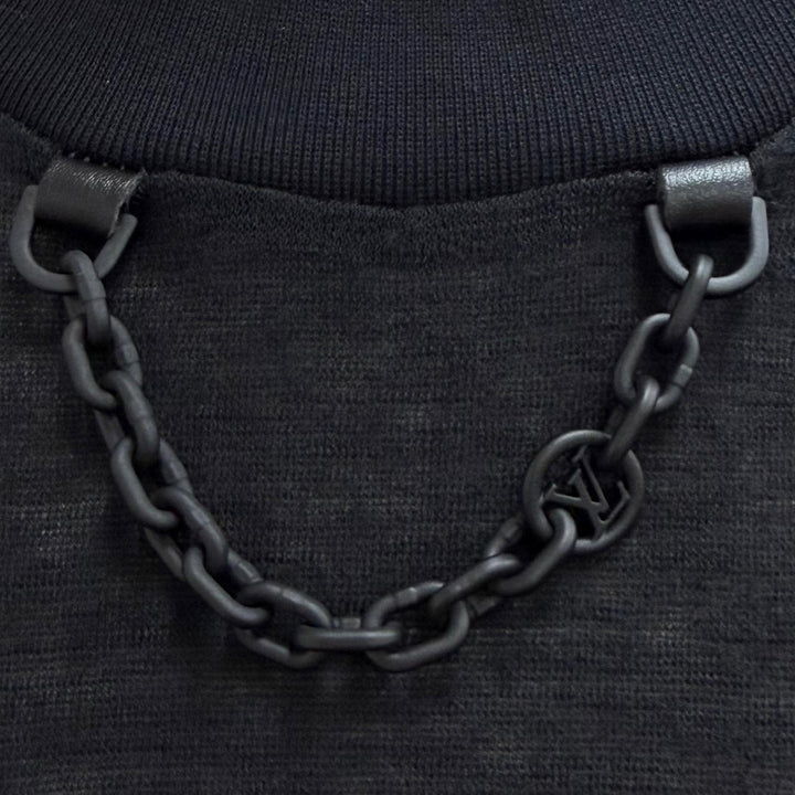 Pristine LOUIS VUITTON one piece LV logo chain embellished Rayon XS