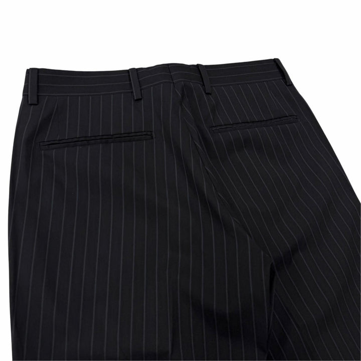 Great LOUIS VUITTON two-piece set Striped 2-piece single suit Navy wool mens 44