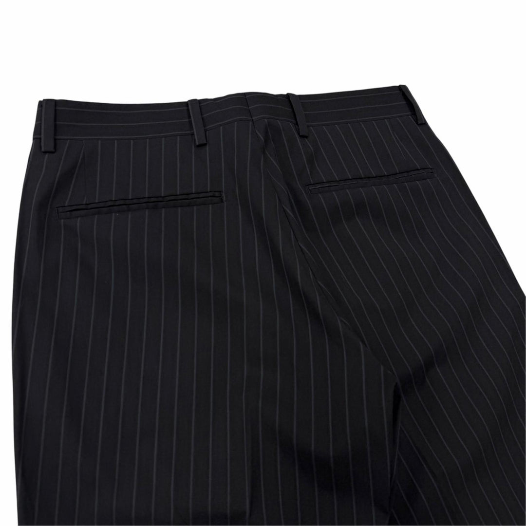 Great LOUIS VUITTON two-piece set Striped 2-piece single suit Navy wool mens 44