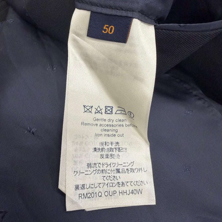 Pristine LOUIS VUITTON tailored jacket single Navy wool mens 50