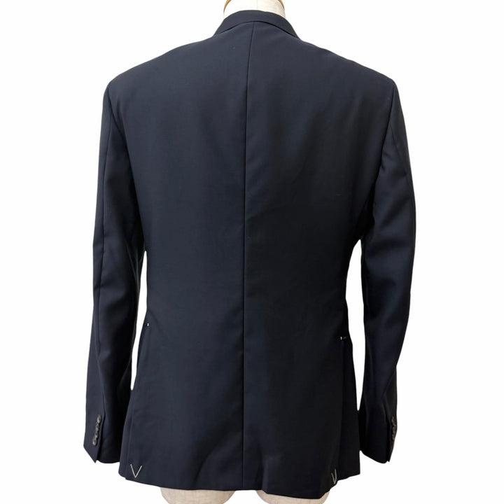 Pristine LOUIS VUITTON tailored jacket single Navy wool mens 50