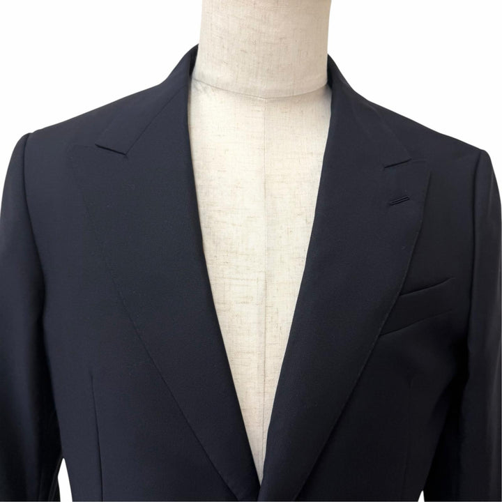 Pristine LOUIS VUITTON tailored jacket single Navy wool mens 50