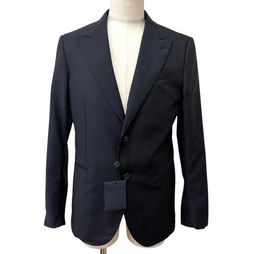 Pristine LOUIS VUITTON tailored jacket single Navy wool mens 50