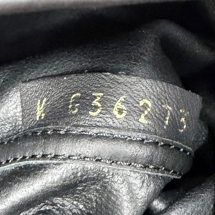 Pristine CHANEL COCO Mark Medium Leather Boots Jockey Boots black 36 G36273