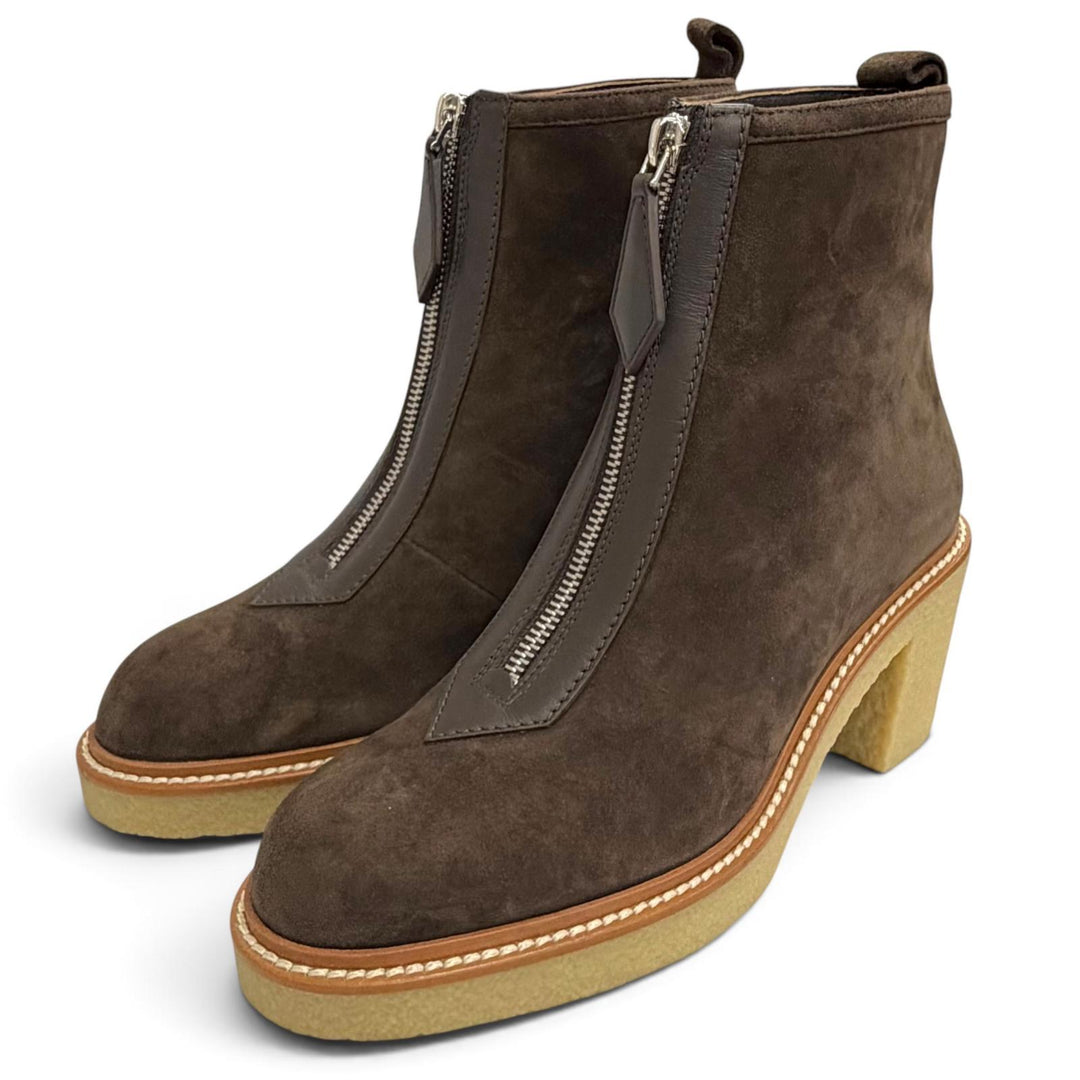 Pristine HERMES short boots Single 55 ankle boots Suede leather 36.5 242074Z