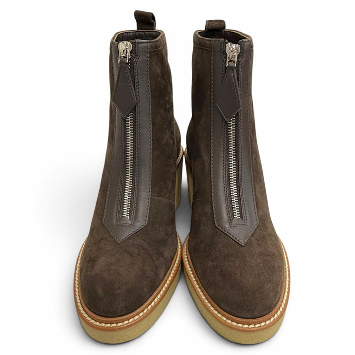 Pristine HERMES short boots Single 55 ankle boots Suede leather 36.5 242074Z