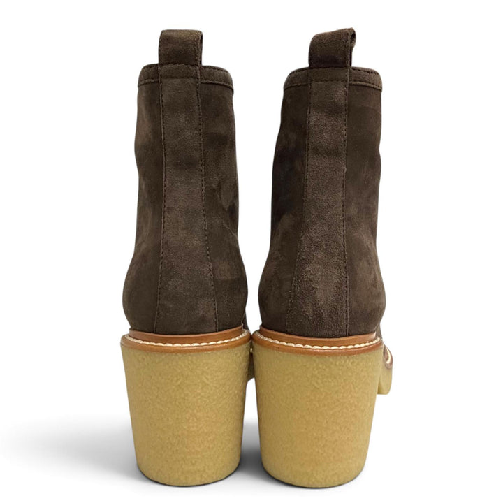 Pristine HERMES short boots Single 55 ankle boots Suede leather 36.5 242074Z