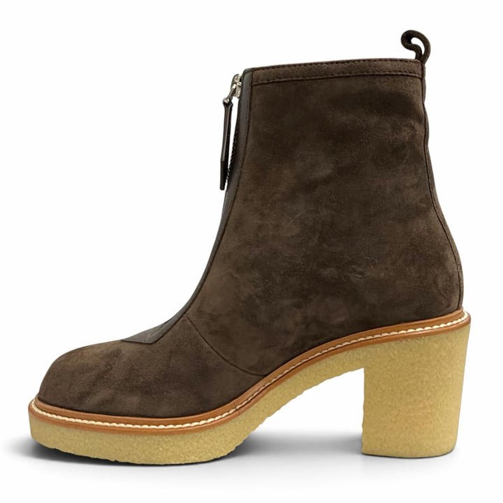 Pristine HERMES short boots Single 55 ankle boots Suede leather 36.5 242074Z