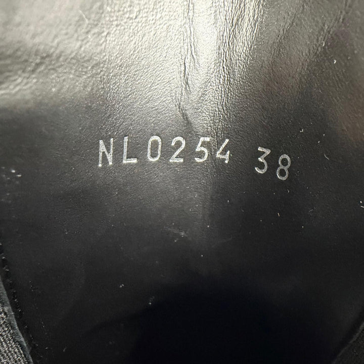 Pristine LOUIS VUITTON short boots Trinity Ankle Boots LV logo leather black 38