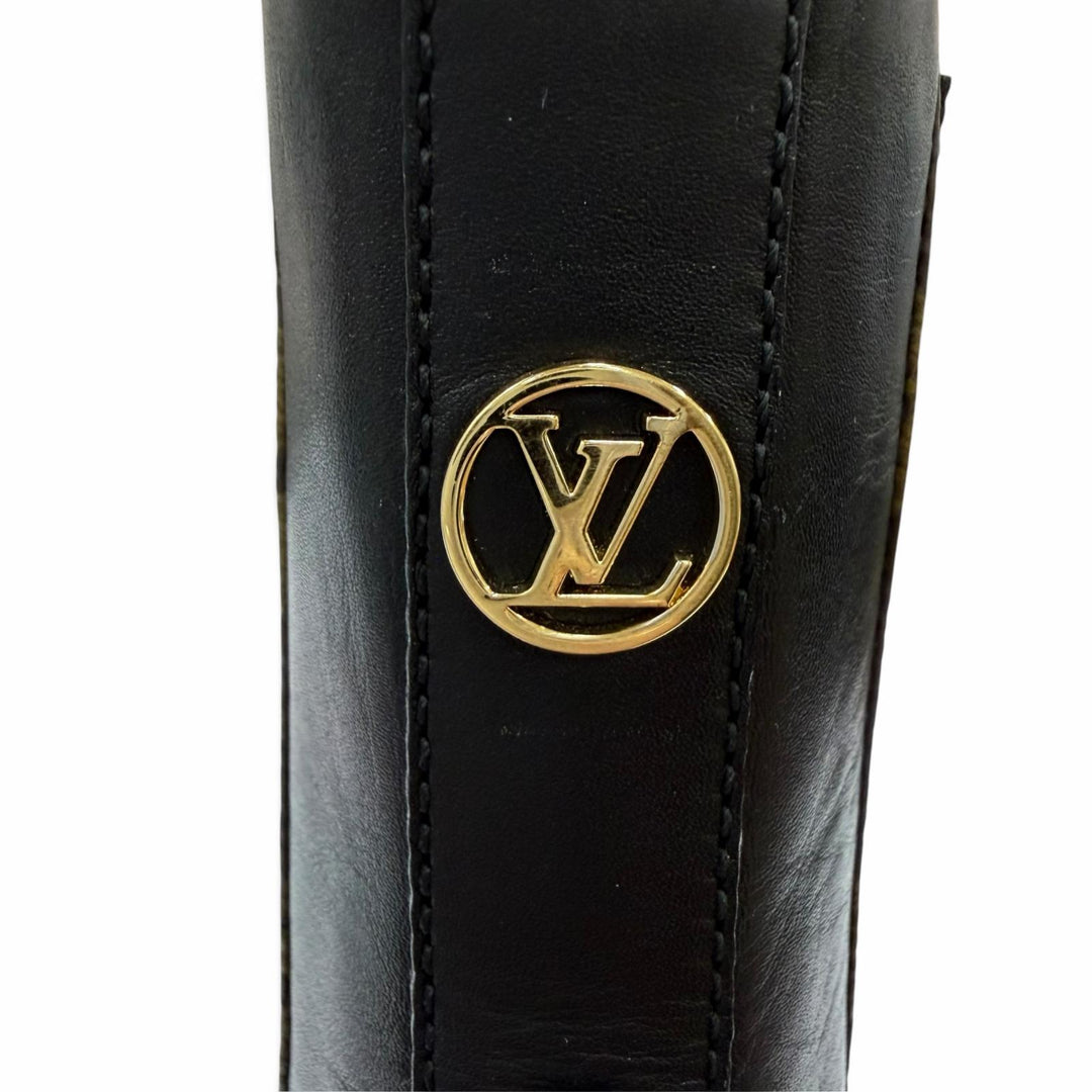 Excellent LOUIS VUITTON Silhouette Chelsea Ankle Boots Monogram leather 37.5