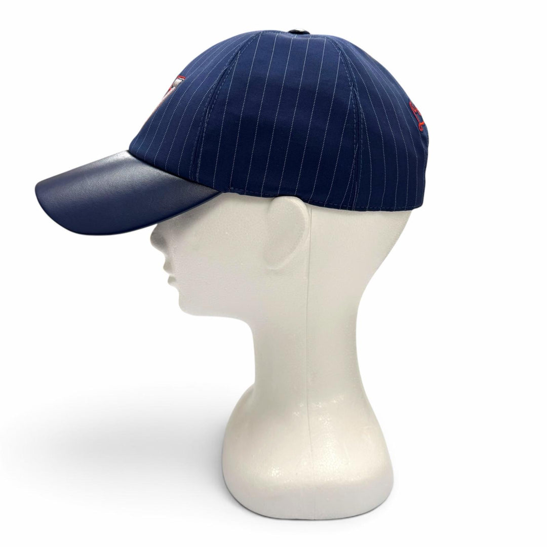 Excellent LOUIS VUITTON cap LV Varsity Stripe Pattern Baseball Cap Navy M7007L