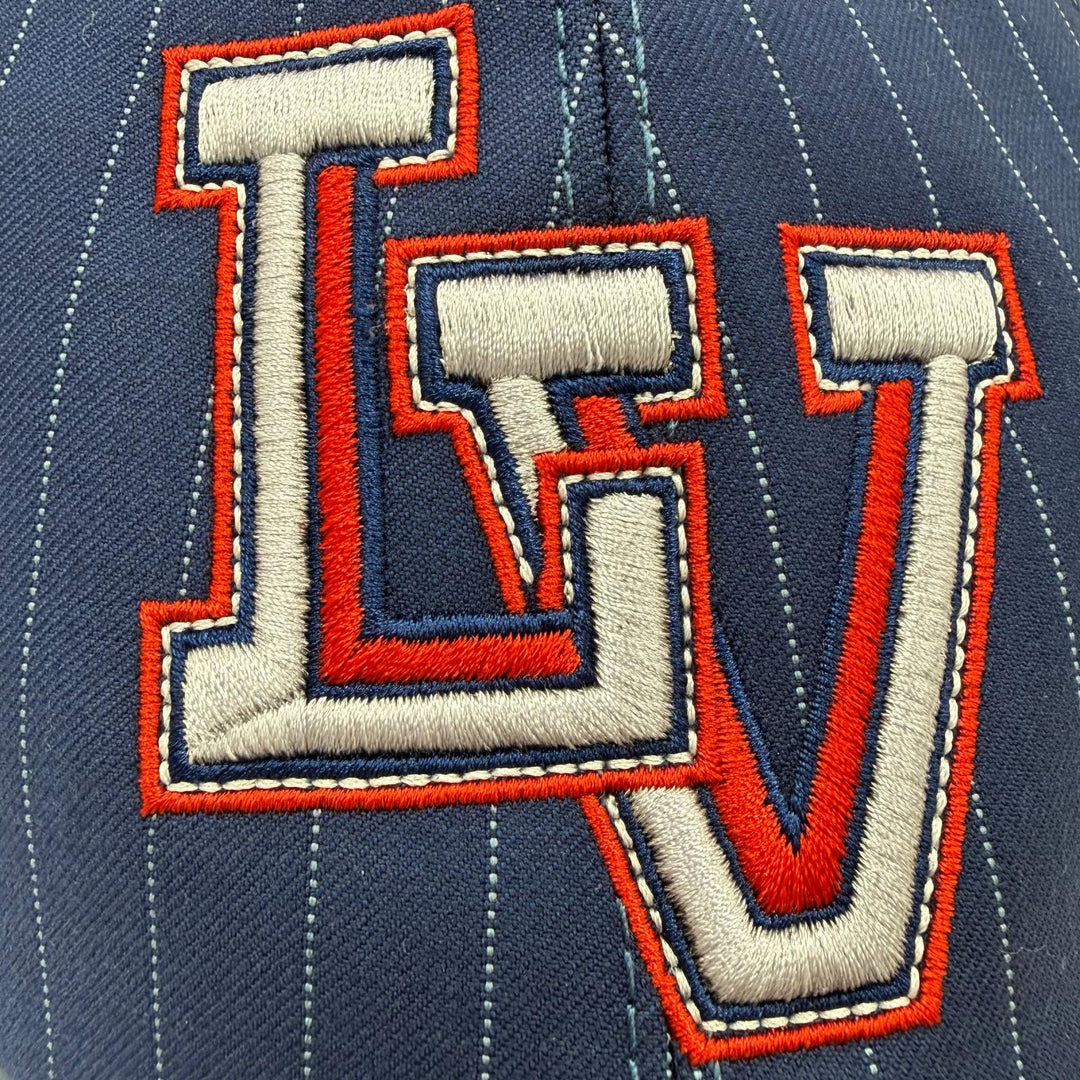 Excellent LOUIS VUITTON cap LV Varsity Stripe Pattern Baseball Cap Navy M7007L