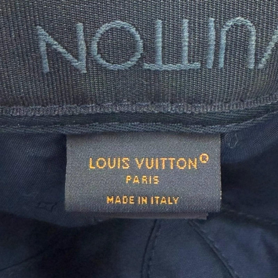Excellent LOUIS VUITTON cap LV Varsity Stripe Pattern Baseball Cap Navy M7007L