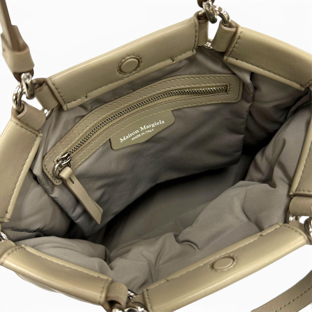 Great Maison Margiela 11 GLAM SLAM SHOPPING SMALL Tote Bag gray S56WD0133