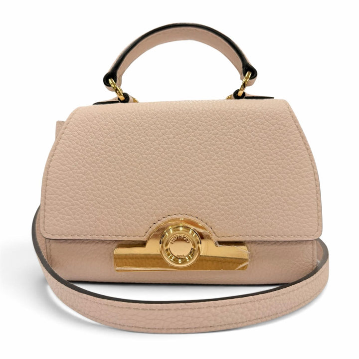Excellent MOYNAT Shoulder Bag REJANE NANO 2WAY mini handbag pink beige leather