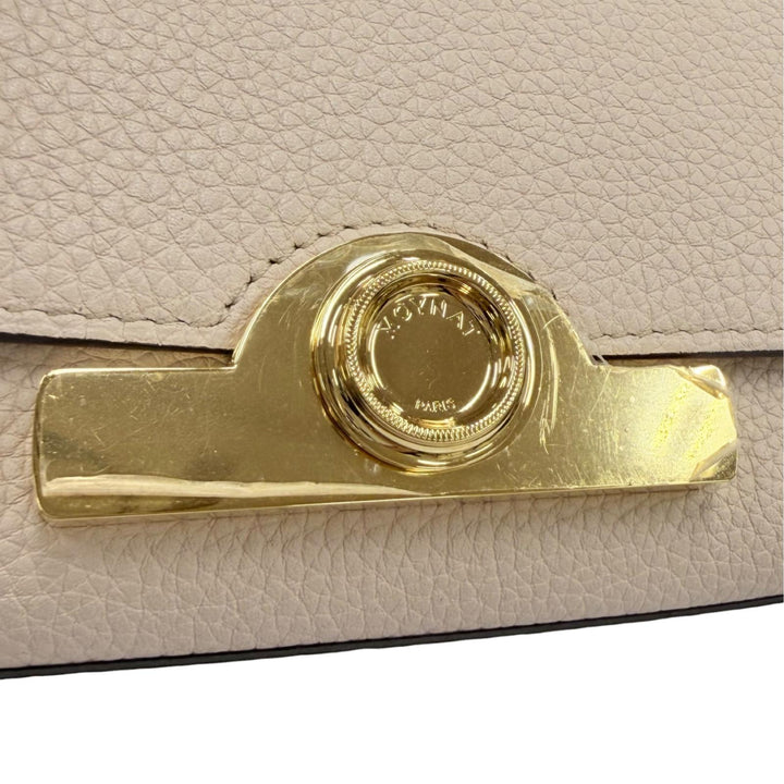 Excellent MOYNAT Shoulder Bag REJANE NANO 2WAY mini handbag pink beige leather