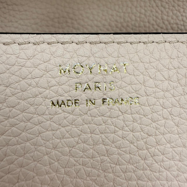 Excellent MOYNAT Shoulder Bag REJANE NANO 2WAY mini handbag pink beige leather