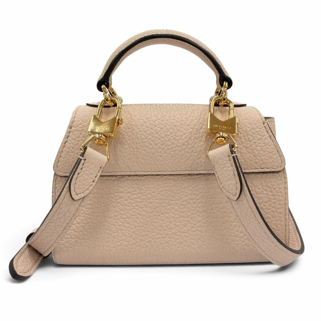 Excellent MOYNAT Shoulder Bag REJANE NANO 2WAY mini handbag pink beige leather