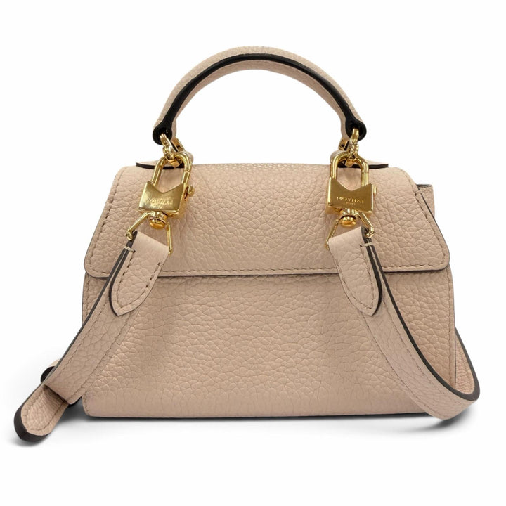 Excellent MOYNAT Shoulder Bag REJANE NANO 2WAY mini handbag pink beige leather