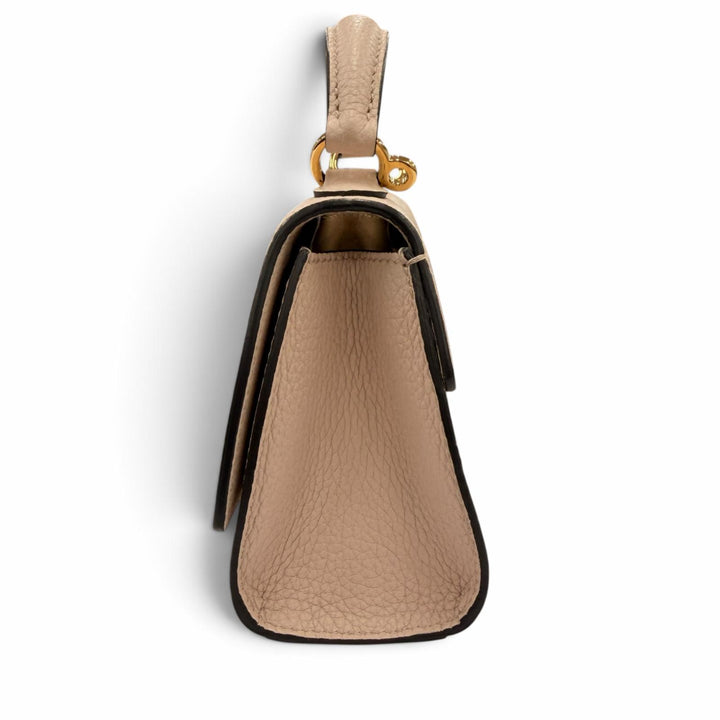 Excellent MOYNAT Shoulder Bag REJANE NANO 2WAY mini handbag pink beige leather