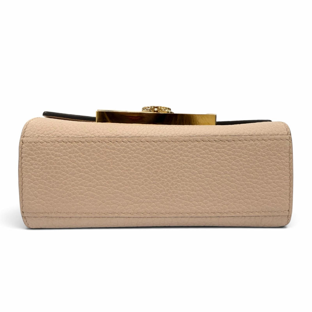 Excellent MOYNAT Shoulder Bag REJANE NANO 2WAY mini handbag pink beige leather