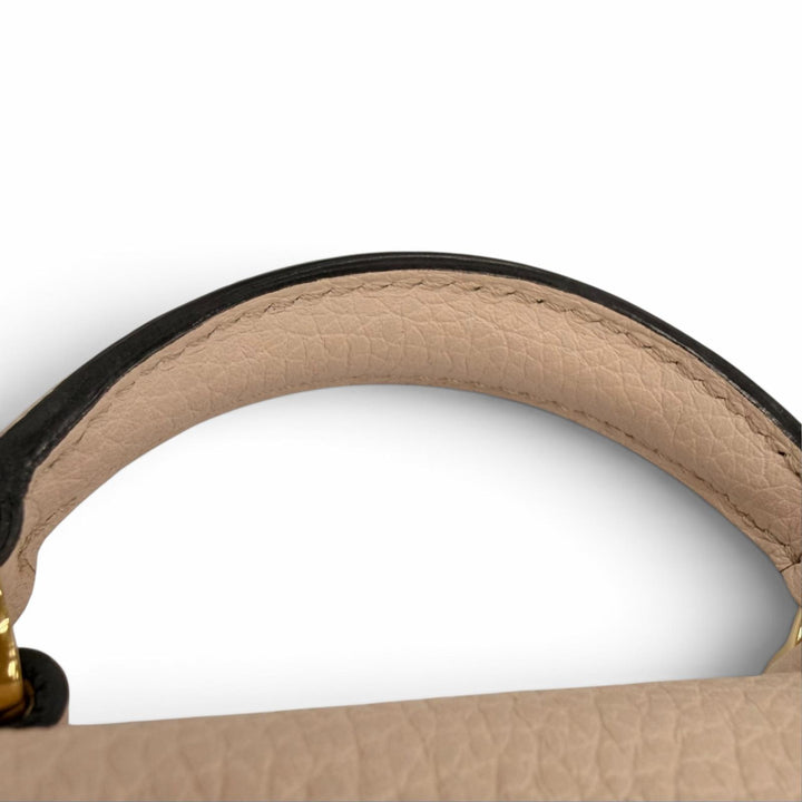 Excellent MOYNAT Shoulder Bag REJANE NANO 2WAY mini handbag pink beige leather